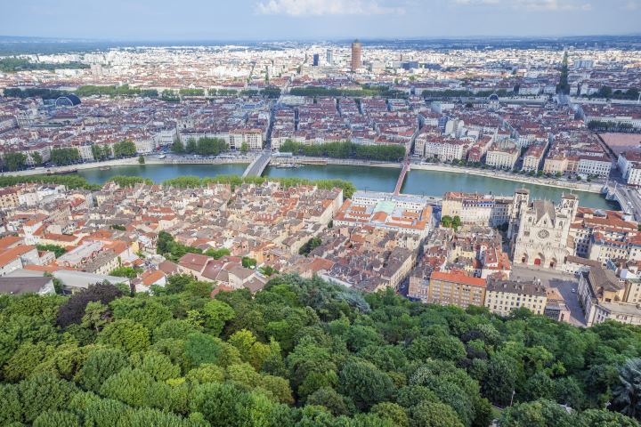 aerial view at Lyon